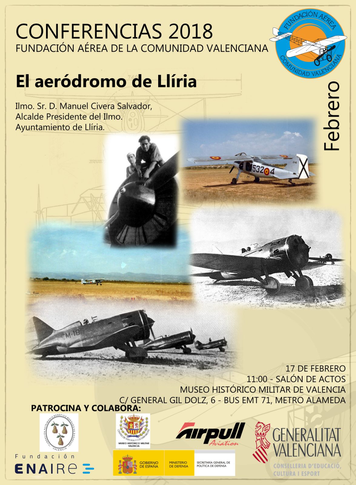 Prxima Conferencia Fundacin Area CV El Aerdromo de Llria